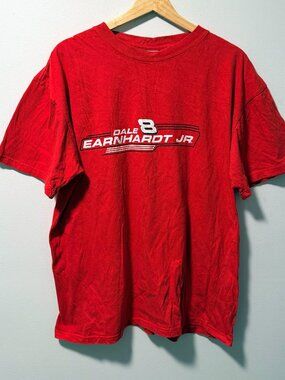 Dale Earnhardt Jr Winners Circle T-Shirt Red Mens XL Vintage Y2K NASCAR Racing